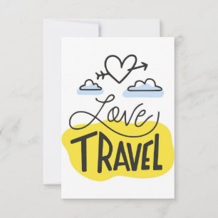 Cartão RSVP Viagem Art Love Viagem