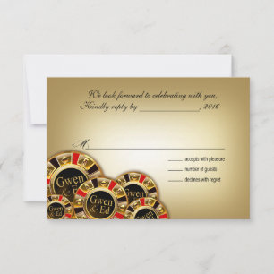 Cartão RSVP Vice-Presidente do Partido do Casino em Las Vegas