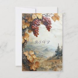 Cartão RSVP Vinha da Adega Videiras Aquarela