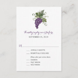Cartão RSVP Vinho de Vinho Aquático | VP de Casamento