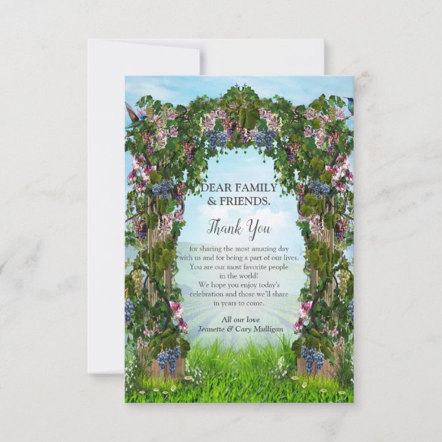 Cartão RSVP Vinhos-de-vidro, crepúsculos-de-mel e aves-de-cabr (Frente)