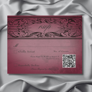 Cartão RSVP Vintage Bat Até O Casamento Da Morte