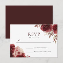 Vintage Burgundy Rosa Elegance Wedding