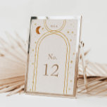 Cartão RSVP Vintage Celestial Moon Stars Núm.<br><div class="desc">Nossa coleção "Vintage Celestial Wedding" apresenta um esquema de cores que vai desde laranja queimada até terracota imitando vibrações profundas do pôr do sol que transcendem em uma noite gloriosa. Com acento de folha de alumínio suja texturizado nas bordas, lua e estrelas em ouro e cobre. Itens correspondentes desta coleção...</div>