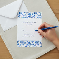 Vintage delfsoftware Blue Floral Arrsvp