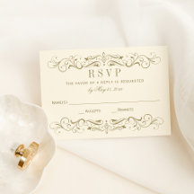 Vintage Ivory Antique Flourish Wedish