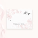 Cartão RSVP Vintage Rosa Blush Pink Casamento<br><div class="desc">Um cartão de resposta floral com florais de canto vintage e rsvp de caligrafia dourada. Parte da suíte de casamento Vintage Floral. Visite a loja Stacey Meacham para outros produtos que combinem com este design, incluindo cartões RSVP, cartões de recinto, selos, rótulos de envelopes, números de tabelas e muito mais!...</div>