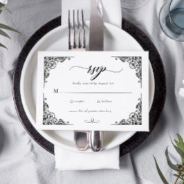 Cartão RSVP Vintage Rustic Pig I Do Casamento Casual De CHURRA