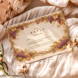 Cartão RSVP Vintage Vineyard Graduation Party