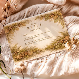 Cartão RSVP Vintage Woodland Autumn Graduation Party