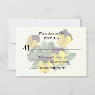 Cartão RSVP Violas Sorbet Yellow Jump Up