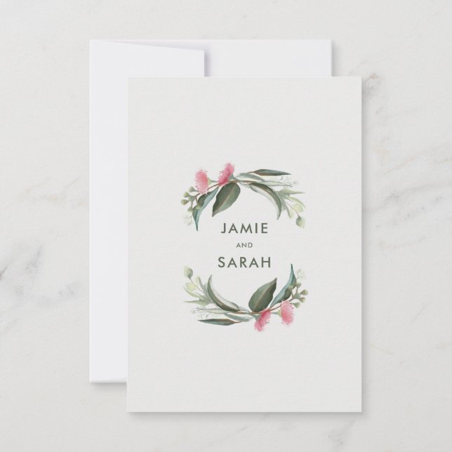 Cartão RSVP VP de Sábio de Goma Nativa Australiana (Verso)