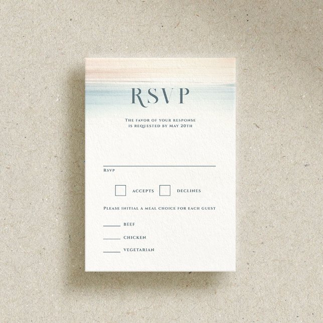 Cartão RSVP Wailea Beach Wedding (Criador carregado)
