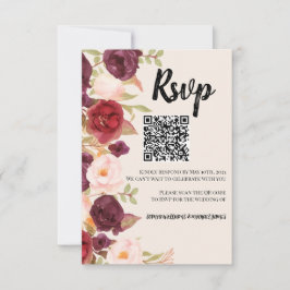 Cartão RSVP Watercolor Floral