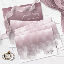 Watercolor Refletions Wedding Mauve ID774