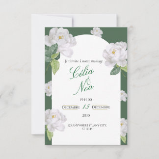 Cartão RSVP wedding invitation card