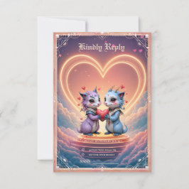 Cartão RSVP Where Two Souls Choose Forever 