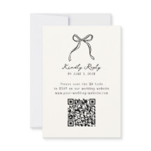 Whimsical, desenhado à mão Código QR de Casamento 