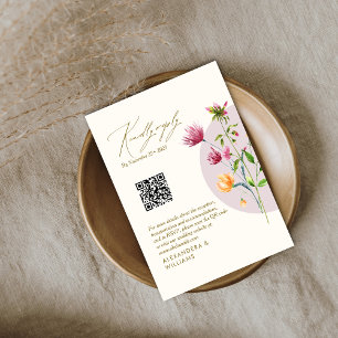 Cartão RSVP Whimsical Primavera Wildflower Única Boho
