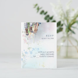 Cartão RSVP Whimsland Wildflower Meadow Script