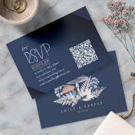 Cartão RSVP Wild & Whimsical Wedding Código QR ID1110