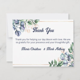 Cartão RSVP Wildflower Harmony Wedding Thank You Card