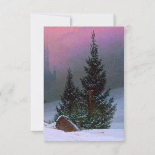 Cartão RSVP Winter Landscape Caspar David Friedrich