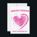 Cartão RSVP Womens Pink Breast Cancer Survivor Gifts Women Mom<br><div class="desc">Womens Pink Breast Cancer Survivor Gifts Women Mom</div>