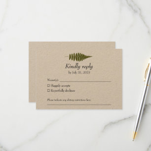 Cartão RSVP Woodland Fern