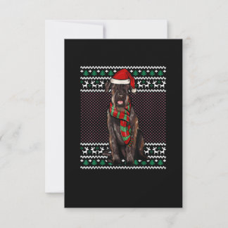 Cartão RSVP Xmas Giant Schnauzer Cachorro Santa Chapéu Feio Na