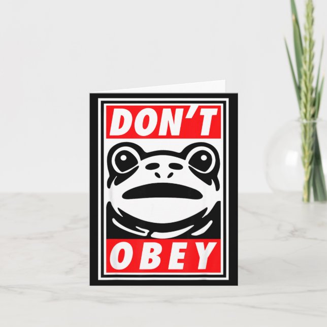 Cartão Rtland Frog Don't Obey  (Frente)
