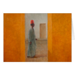 Cartão Rua 2012 de Tânger do homem