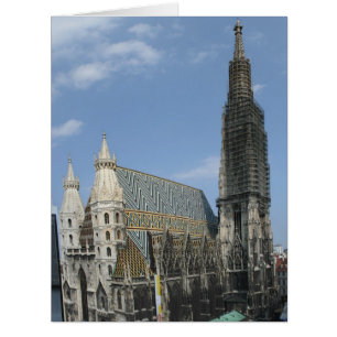 Cartão Rua, a Rua da Catedral de Stephen Domkirche. Steph