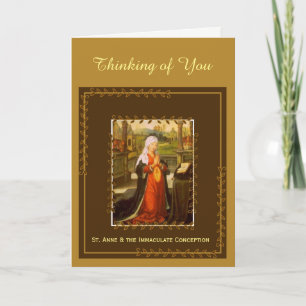 Cartão Rua. Anne & Immaculate Conception Mary