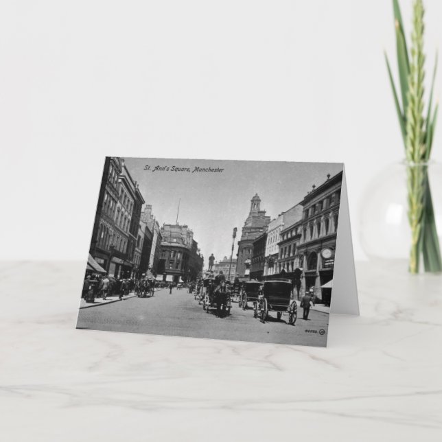 Cartão Rua. Ann's Square, Manchester, c.1910 (Frente)