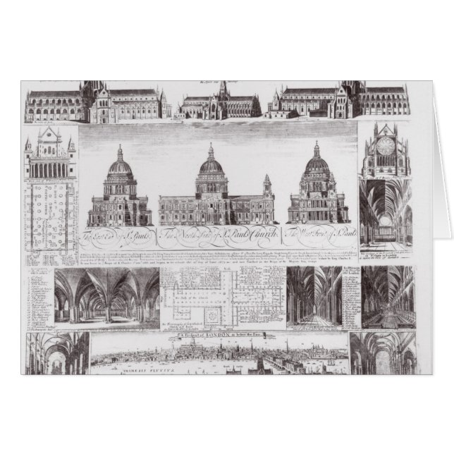 Cartão Rua, Catedral de Paul (Frente Horizontal)