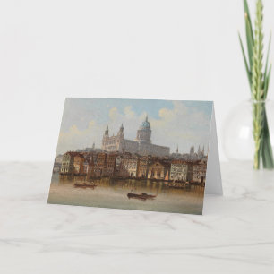 Cartão Rua. Catedral de Paul   Johann Wilhelm Jankowsky