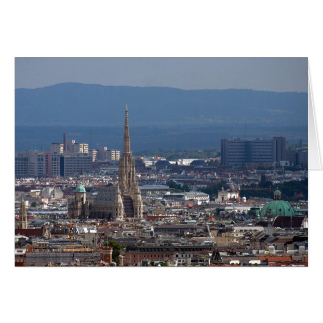 Cartão Rua. Catedral de Stephen, Viena Áustria (Frente Horizontal)