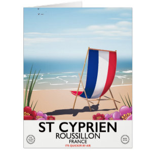 Cartão Rua Cipriano, poster de viagens de Roussillon
