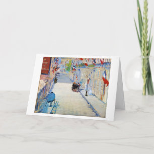 Cartão Rua com Bandeiras Francesas, Manet