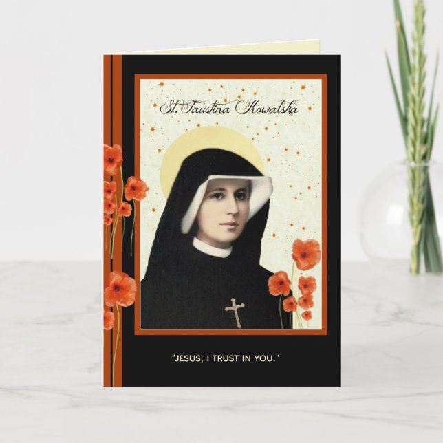 Cartão Rua, Compaixão Divino Faustina, Oferta em Massa (Frente)
