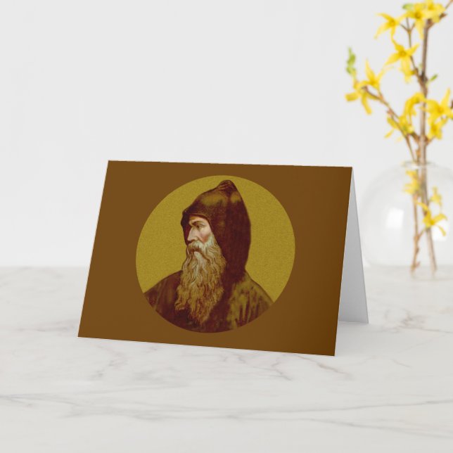 Cartão Rua: Cyril the Monk (M 002) Folded Greeting Card (Flor Amarela)