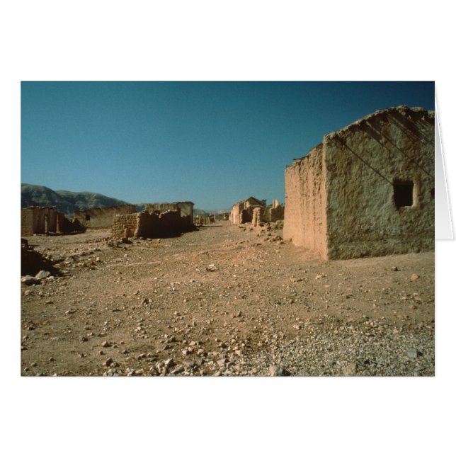 Cartão Rua da Aldeia com Casas (Frente Horizontal)