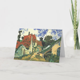 Cartão Rua da Aldeia em Auvers por Vincent van Gogh