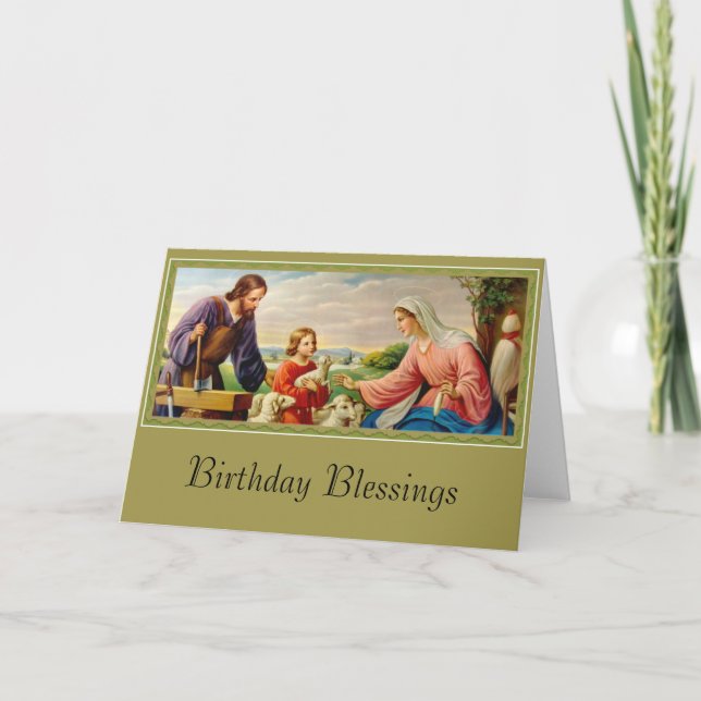 Cartão RUA DA FAMÍLIA HOLY. Joseph, Jesus, Mary (Frente)