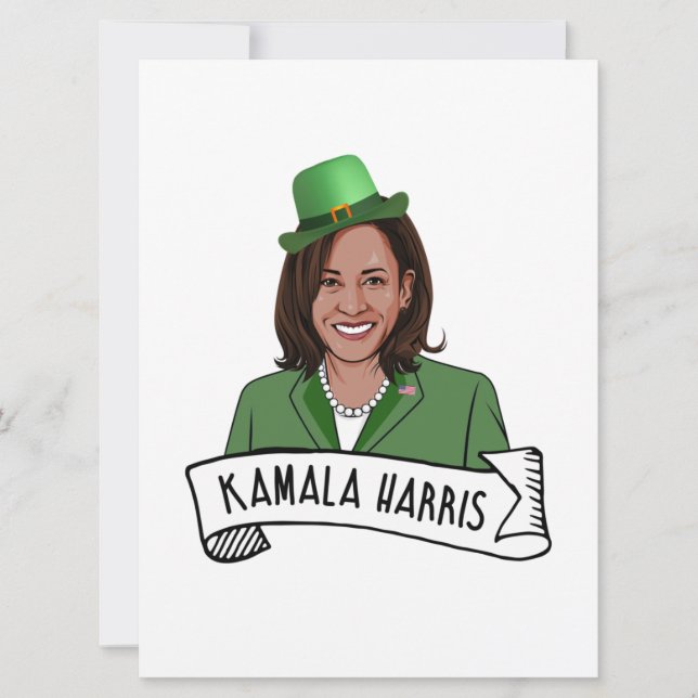 Cartão Rua de Kamala Harris. Dia de Patrick (Frente)