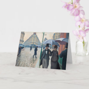 Cartão Rua de Paris; Dia Chuvoso de Gustave Caillebot