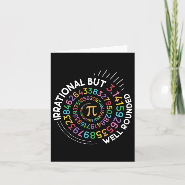 Cartão Rua De Professores De Matemática Pi Day Irracional (Frente)