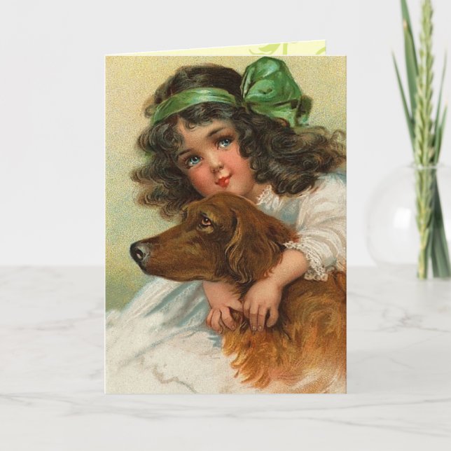 Cartão Rua de Vintage. Dia de Patrick (Frente)