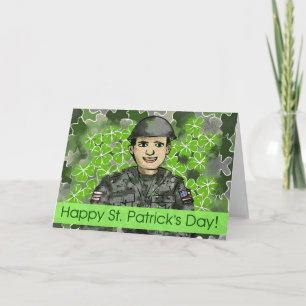 Cartão Rua.Dia de Patrick:Soldado sorridente (StPatricksD